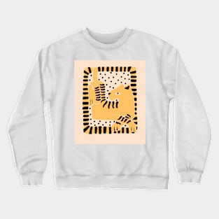 Tiger cat striped art decorative spots Crewneck Sweatshirt